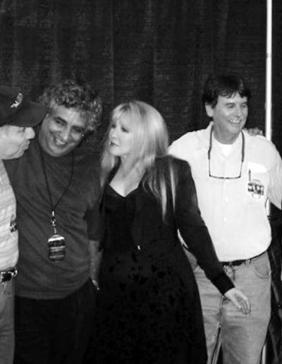 Fritz original members taking a photo op backstage after Fleetwood Mac concert @Concord Pavilion, June 27, 2004.